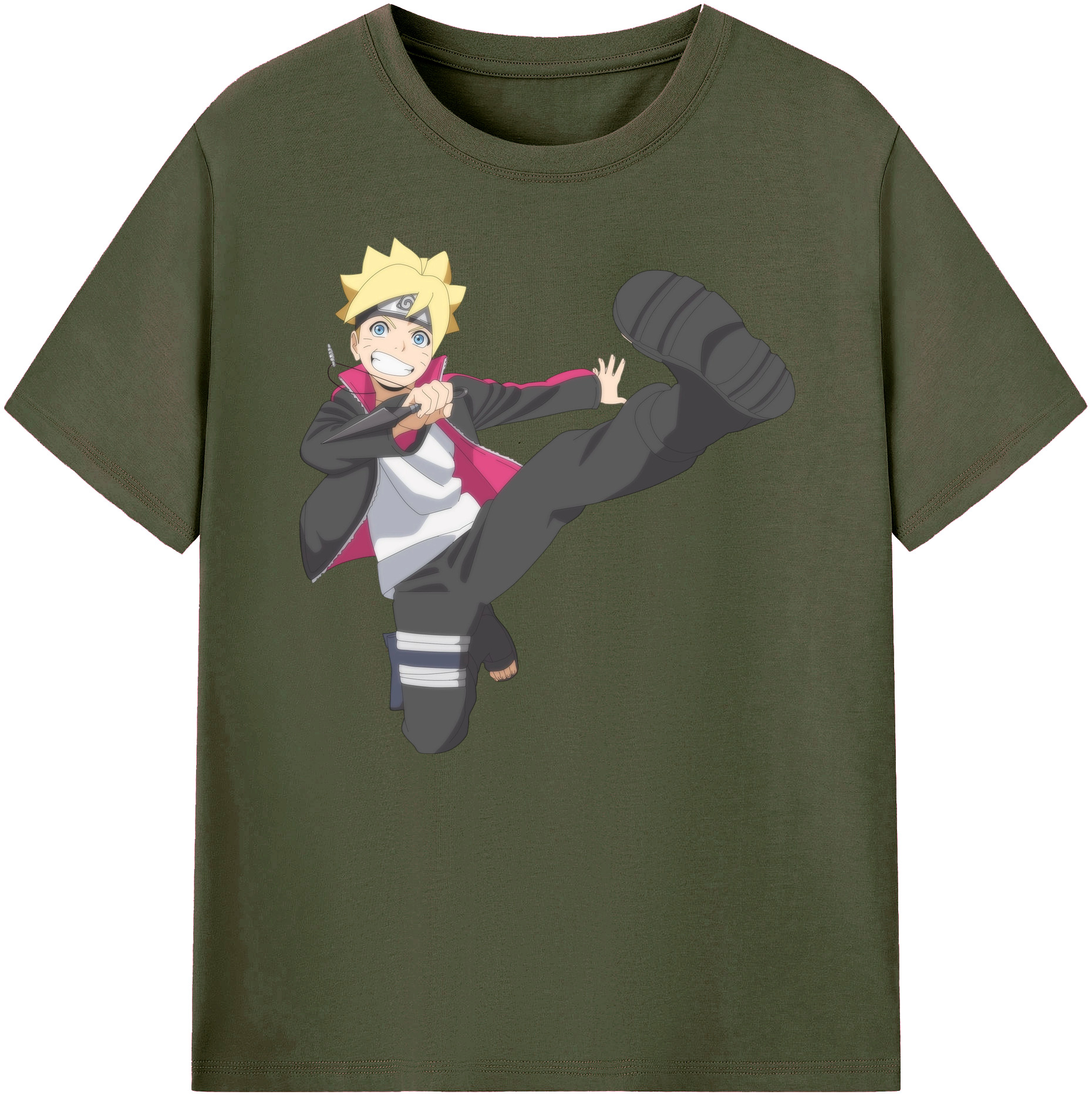 （画像用） NARUTO -ナルト- うずまき ボルト Uzumaki Boruto 綿100％ メンズ半袖Tシャツ｜肌触りやわらか＆通気性